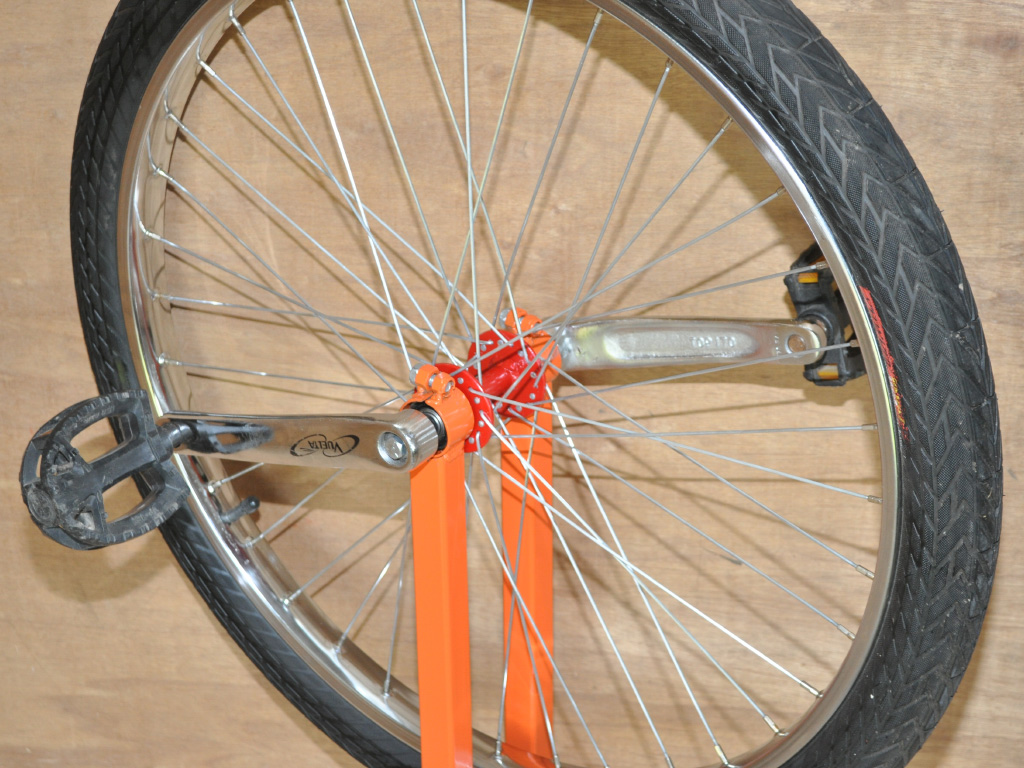 Unicycles Short and Tall - wheel and forks
